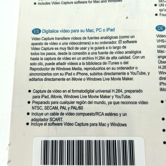 Video Capture Analog Video For Mac PC With Software Stereo Cable & SCART Adapter - Picture 10 of 10